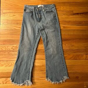 Just black crop flare jeans size 29